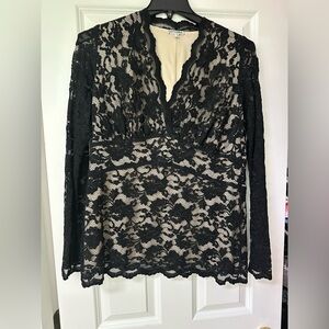 Kiyonna Black Lace Shirt size 1